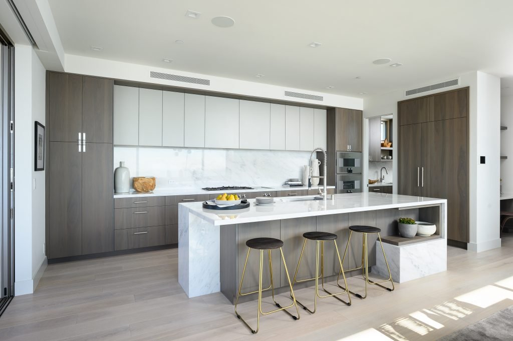 Kitchen with wood floor