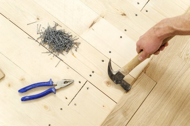 Hardwood floor installation