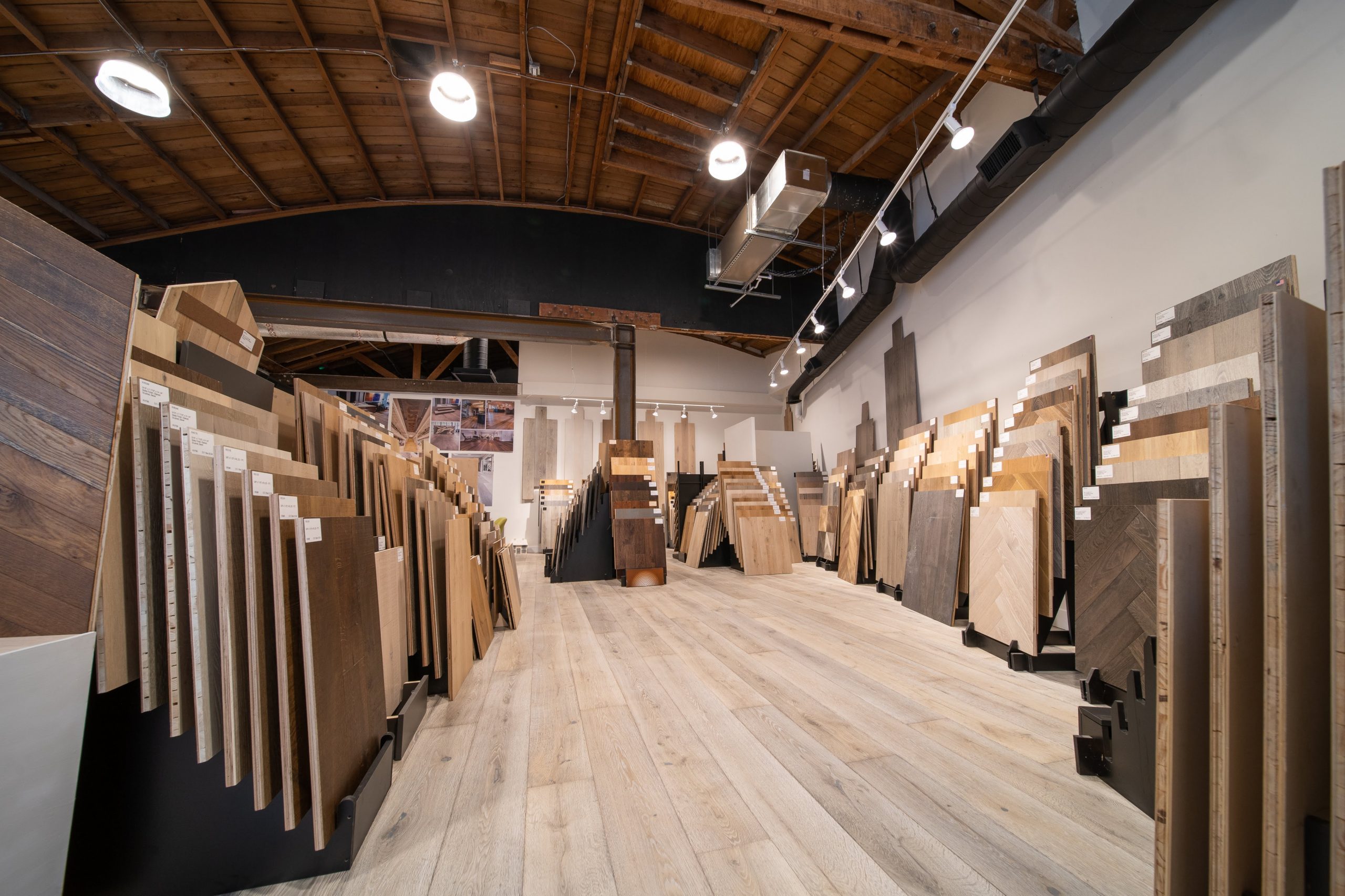 Hardwood flooring showroom