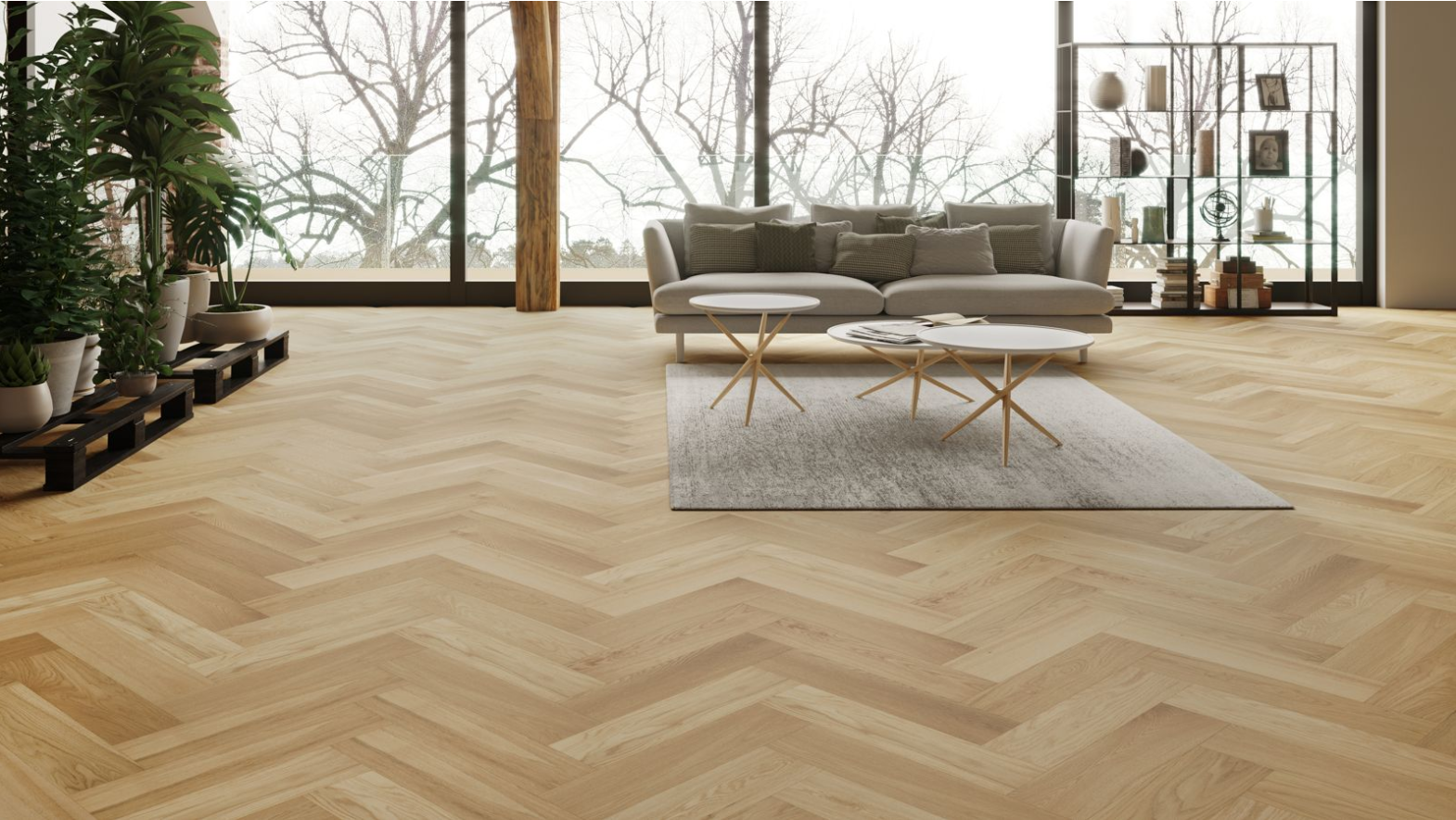 Parquet wood flooring