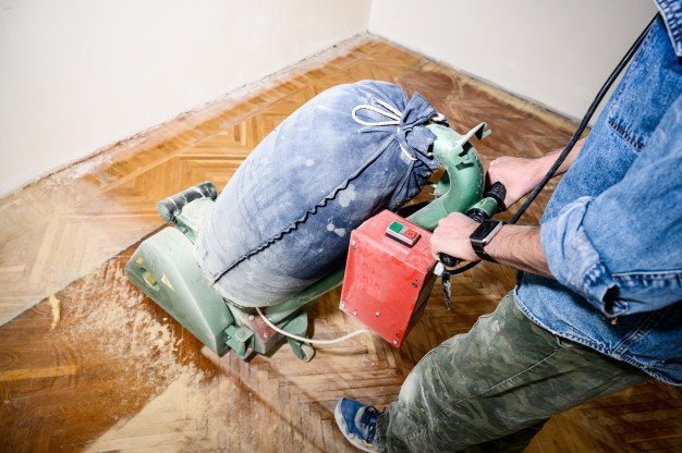 Sand and refinish hardwood floors