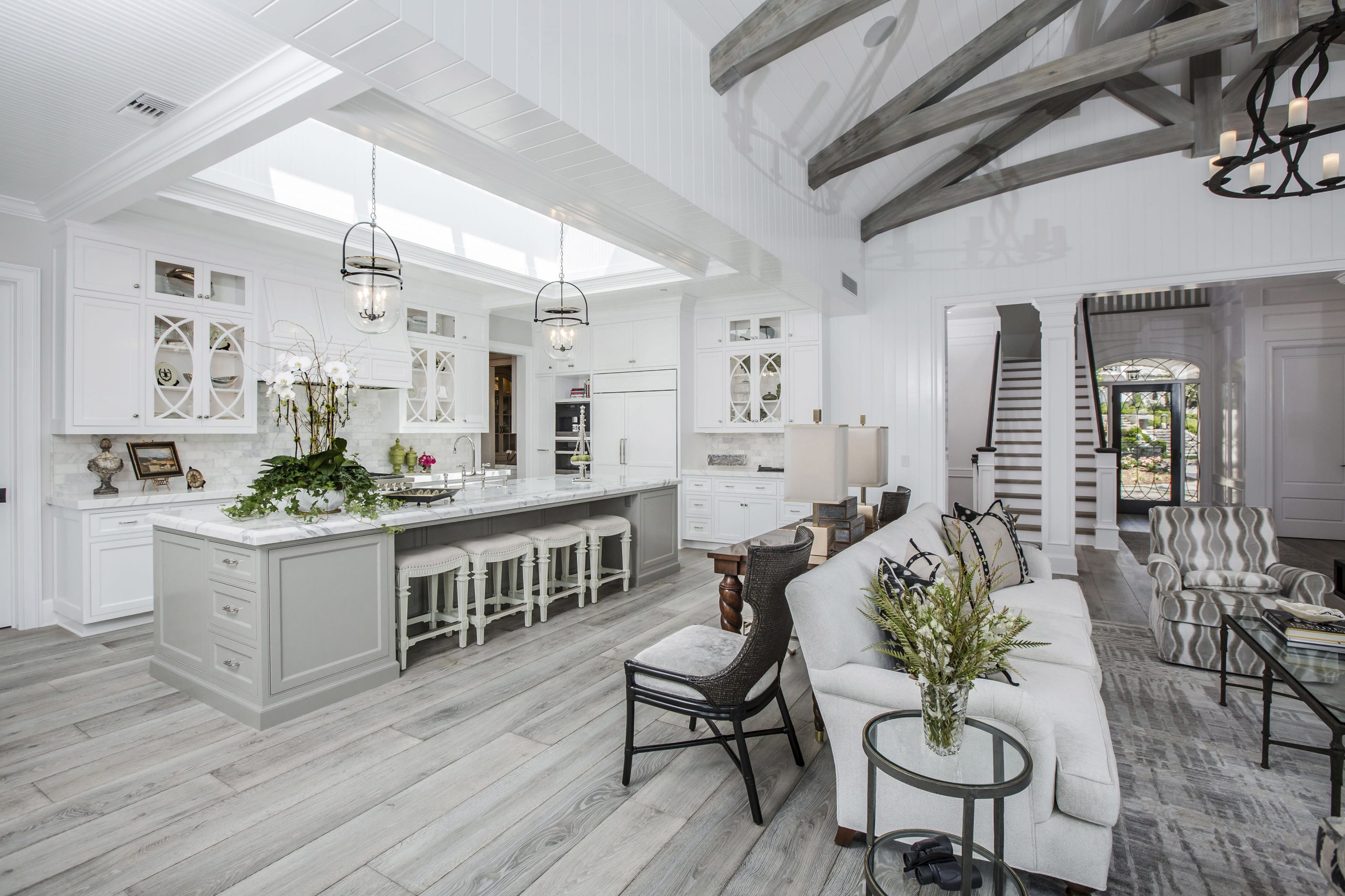 White plank floors