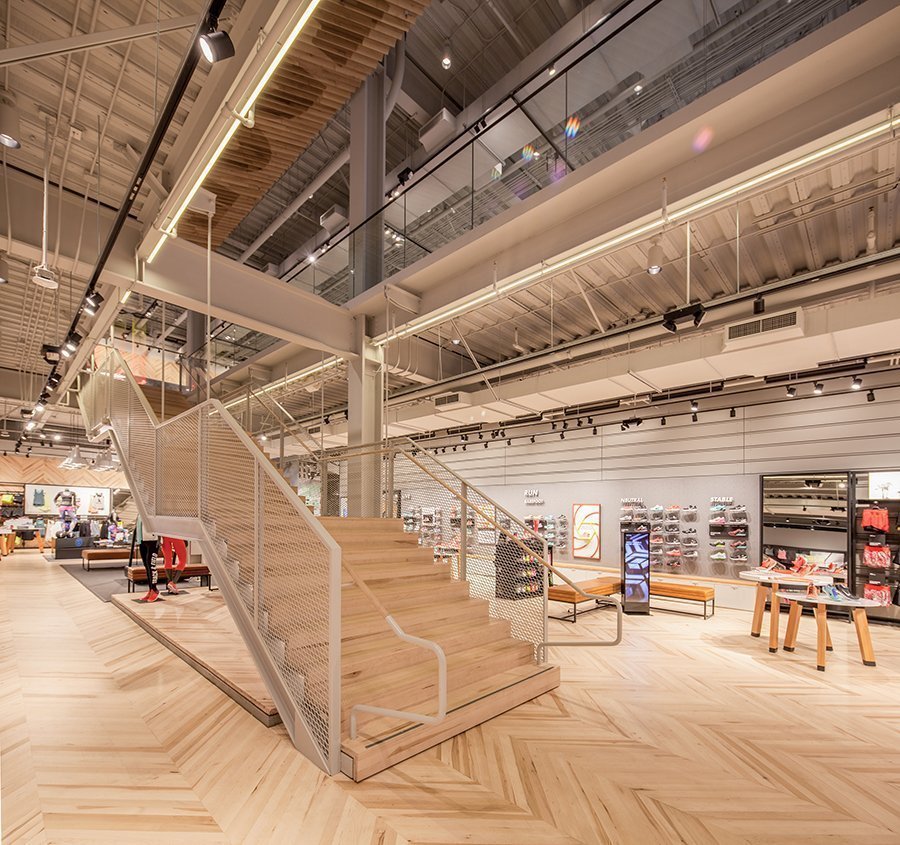 Nike Store Santa Monica Pacific Hardwood Flooring Showroom Installation Refinishing